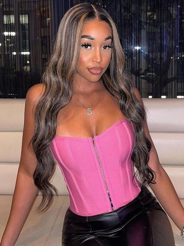 Corset Casual Crop Tube Top