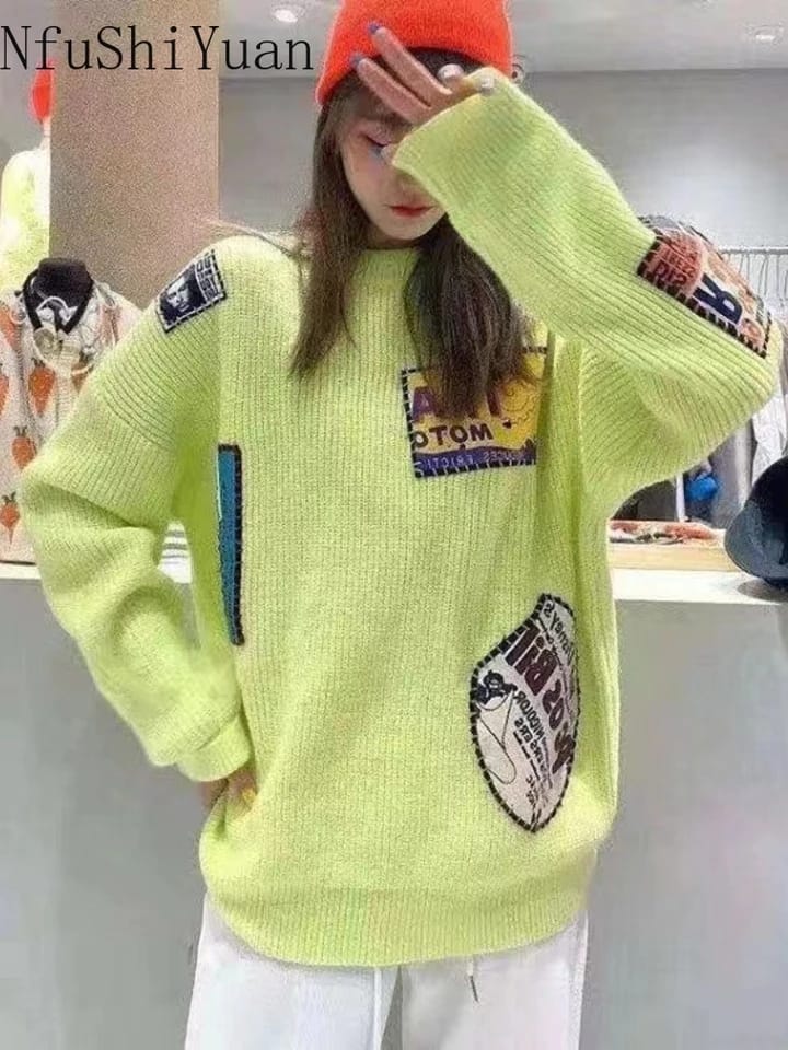 Knitwear Sweater Pullover Tops Oversize Fit