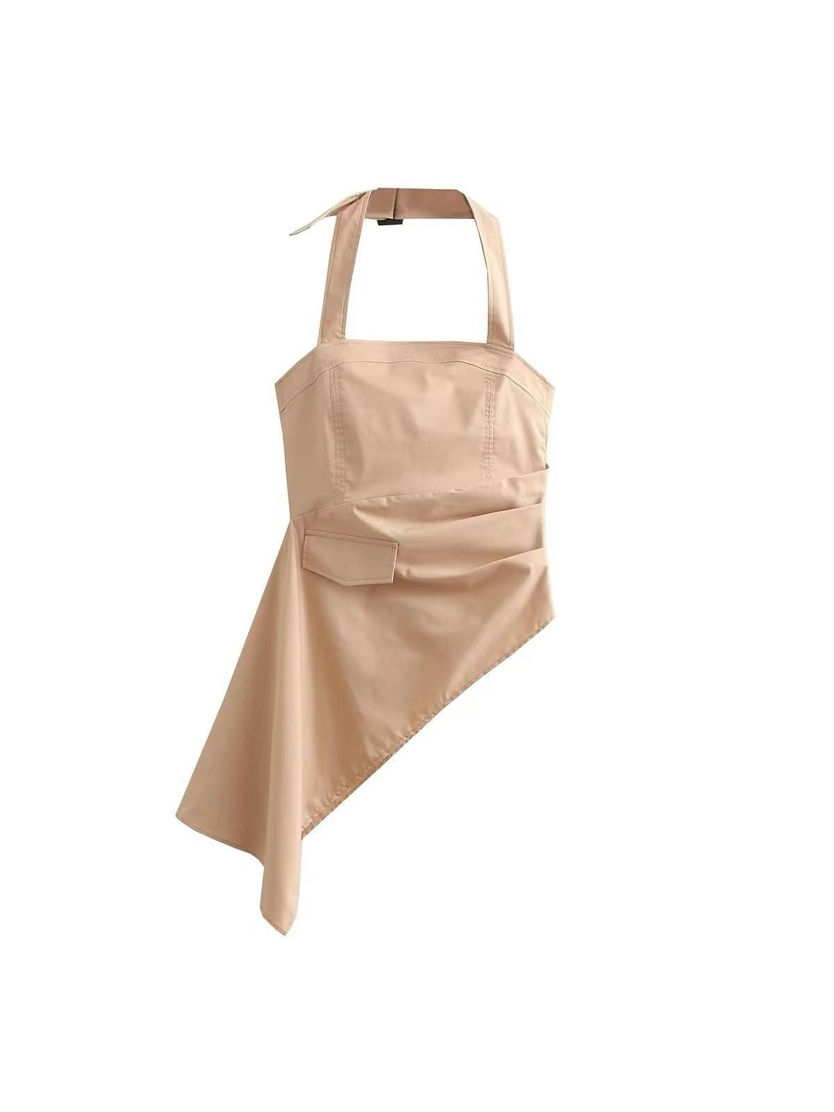 Halterneck Strapless Asymmetric Corset Tube Top