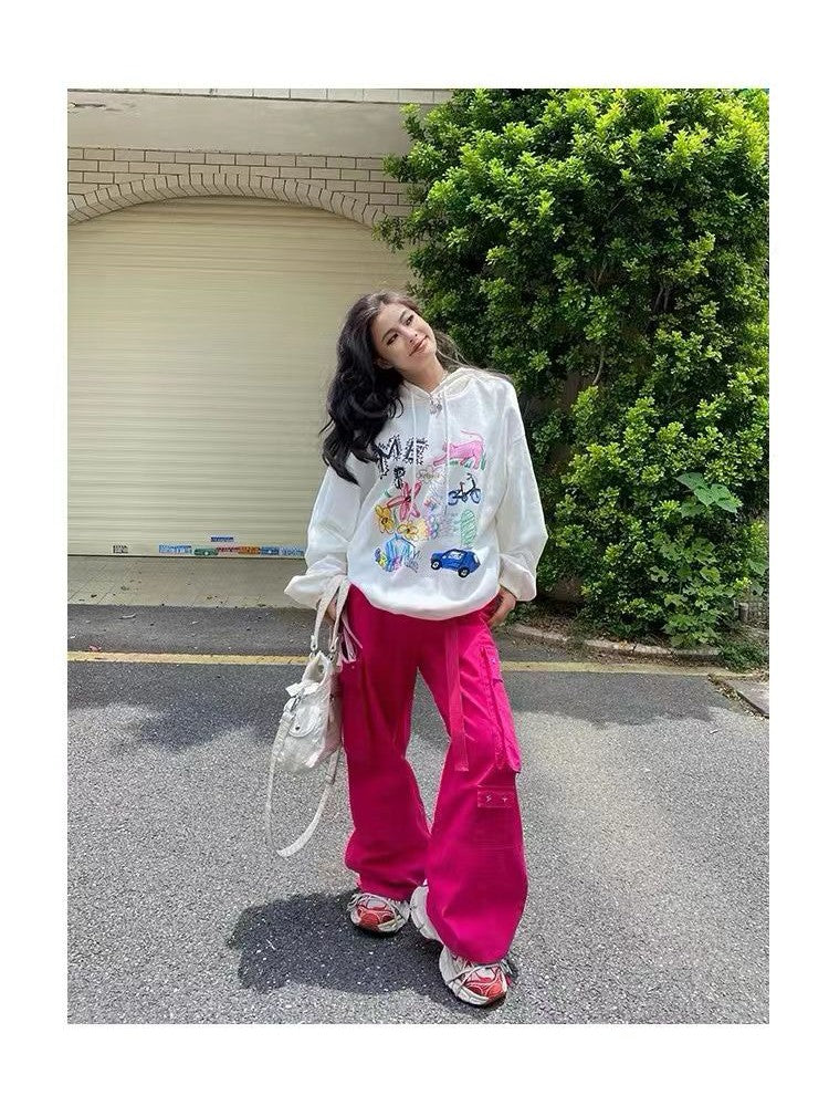 Cargo Studded Denim Pants