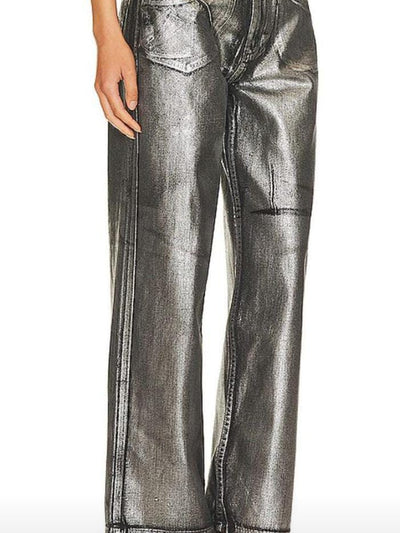 Metallic Denim Pants