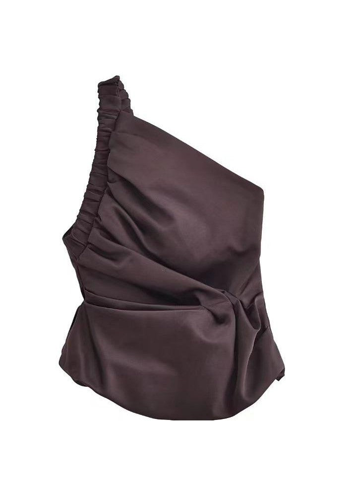 One Shoulder Ruffle Cami Top