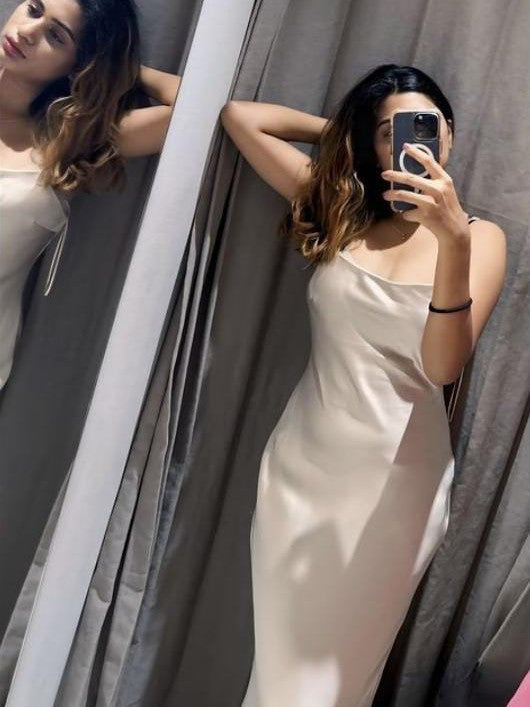 Spaghetti Strap Satin Back Cutout Dress