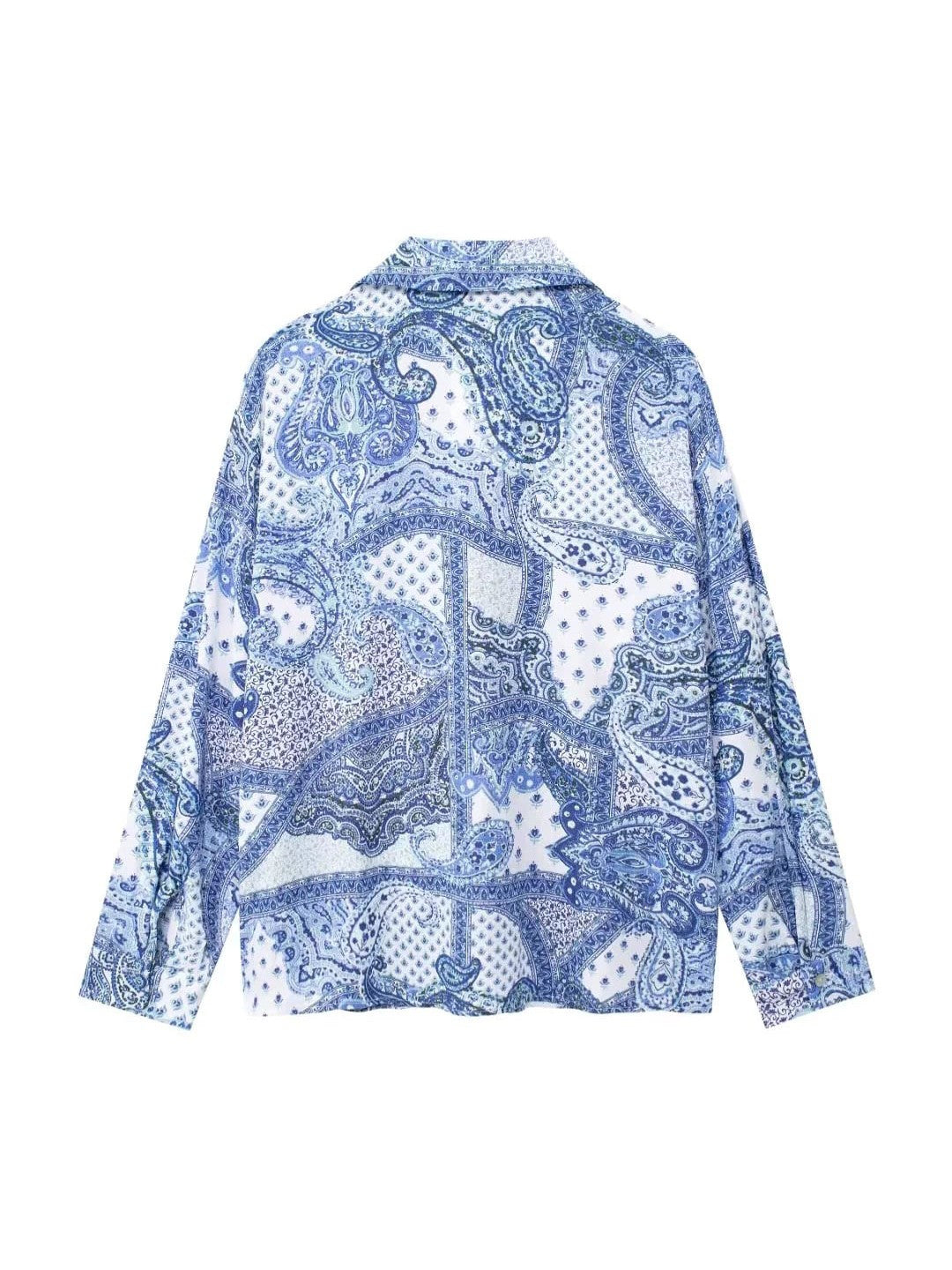 Paisley Print Shirt & Pant Coord Set