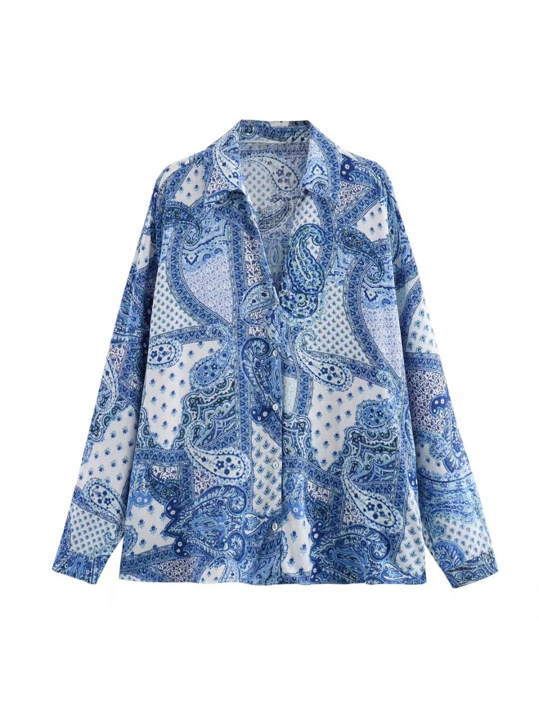 Paisley Print Shirt & Pant Coord Set