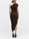 Asymmetric Draped One Shoulder Dress