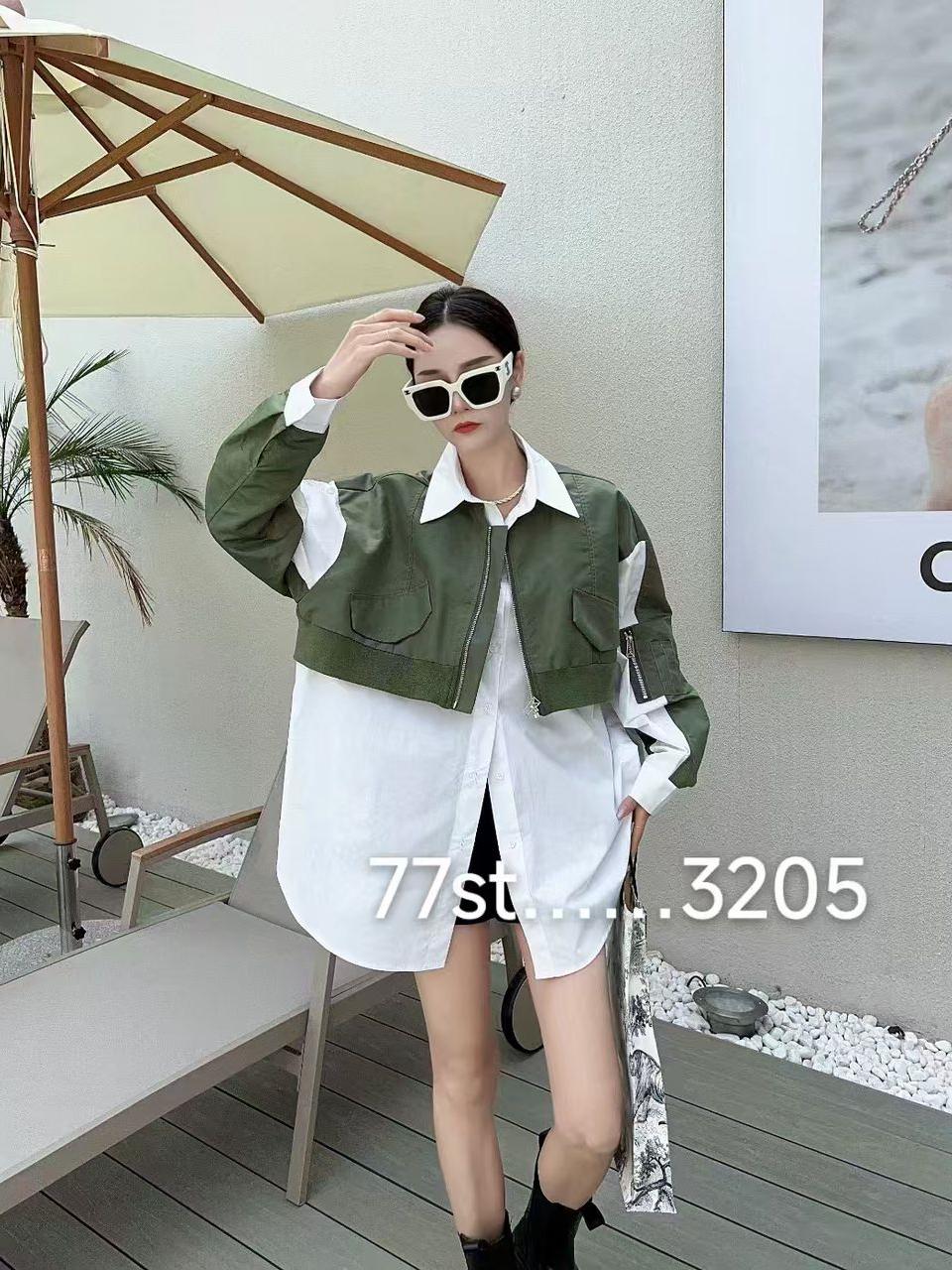 Oversized fit Shirt Dress with Attached Jacket