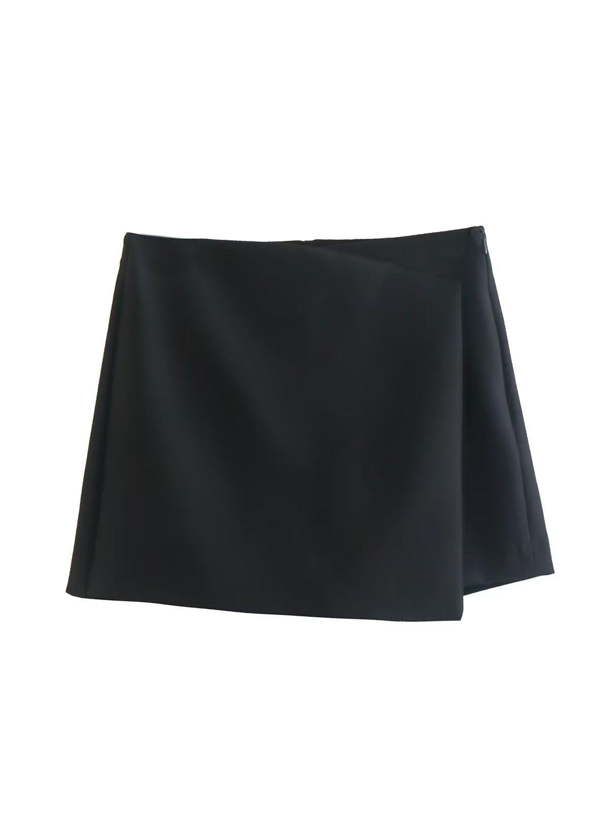 High Waist Plain Skorts Skirt