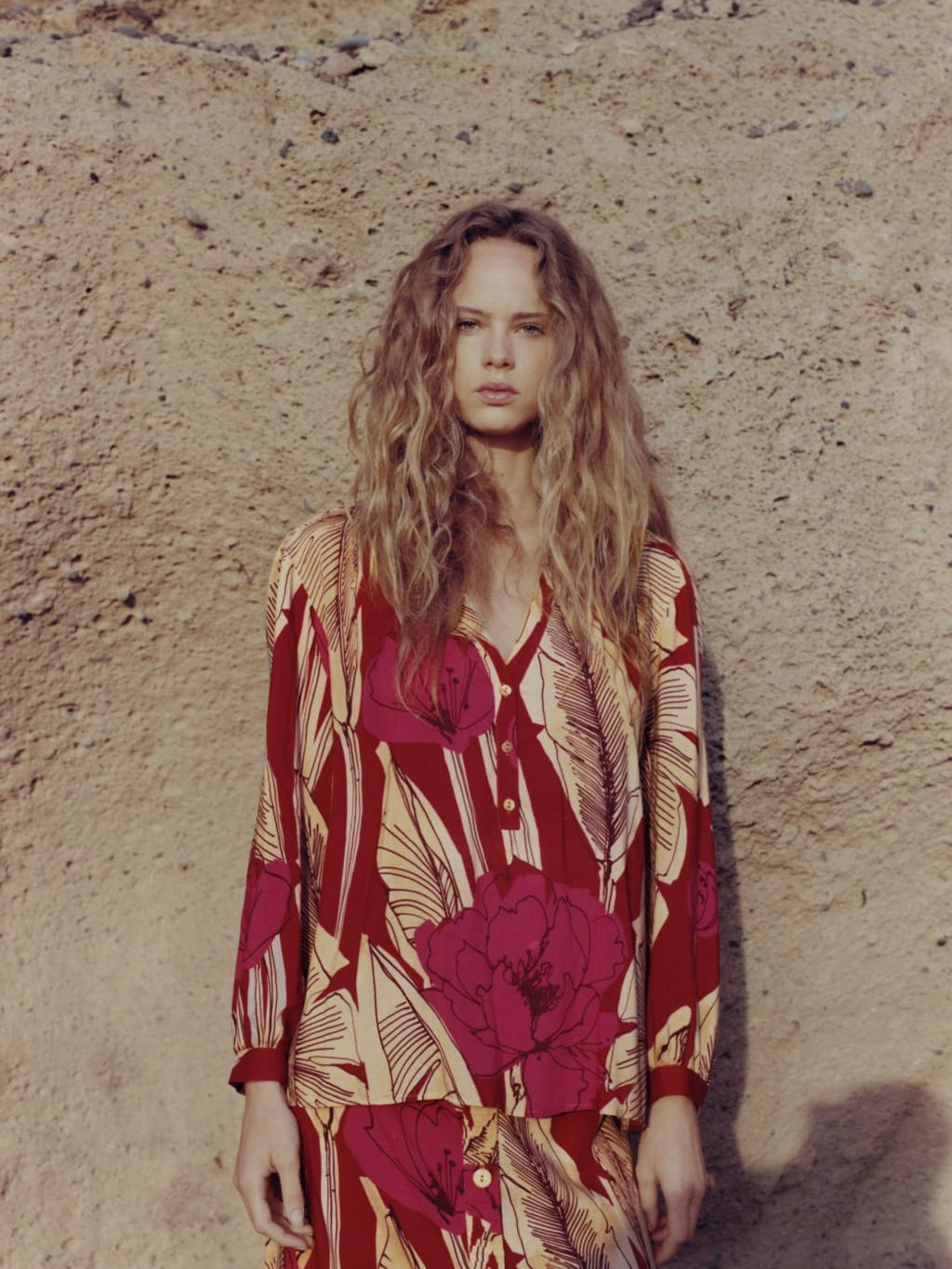 Floral Print Shirt & Skirt Coord Set