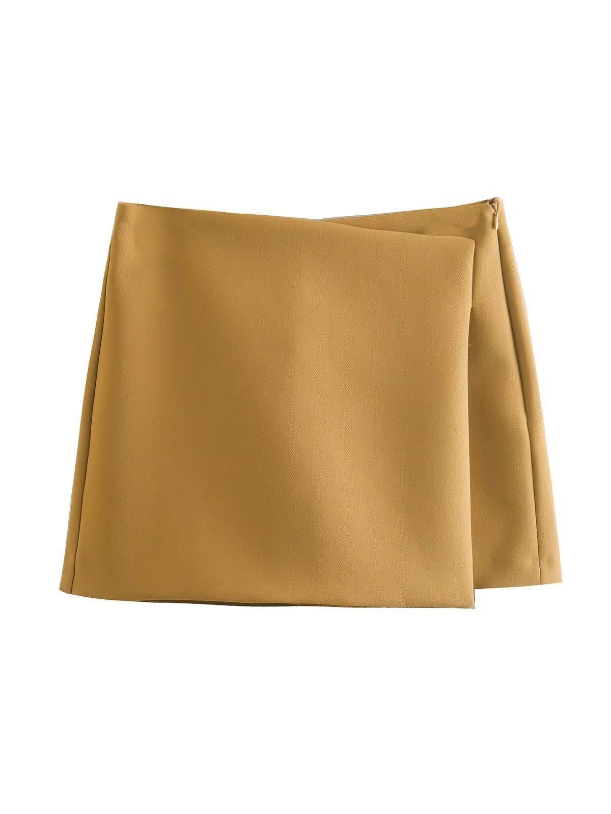 High Waist Plain Skorts Skirt