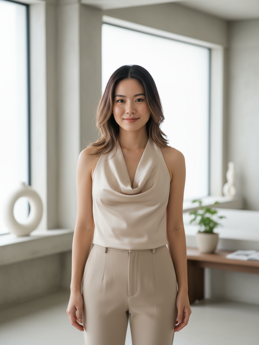 Livia Halterneck Backless Tied Top