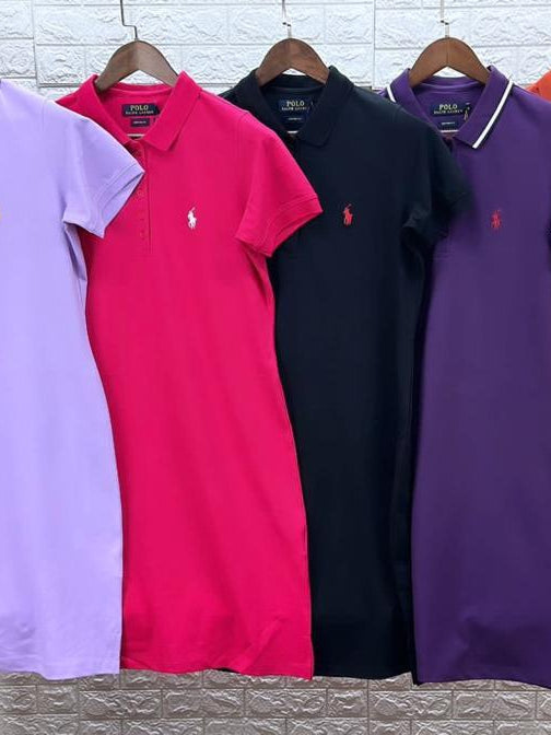 Polo Neck T Shirt Dress