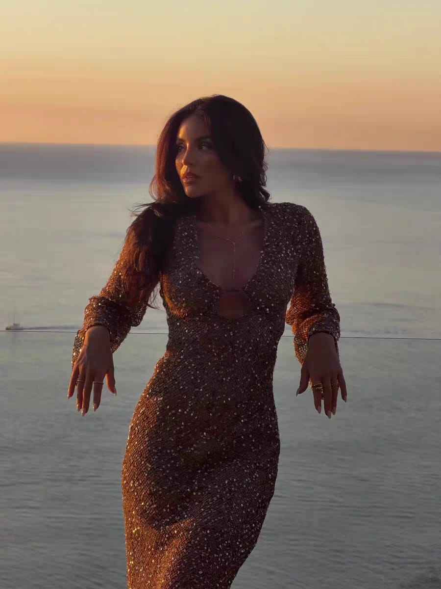 Sunset Sparkle Sequin Maxi Dress