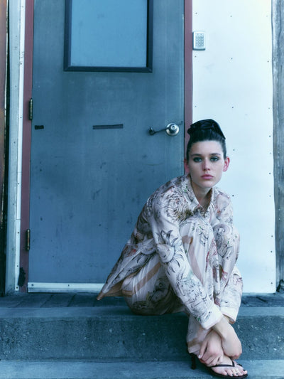 Floral Print Shirt & Pants Coord Set