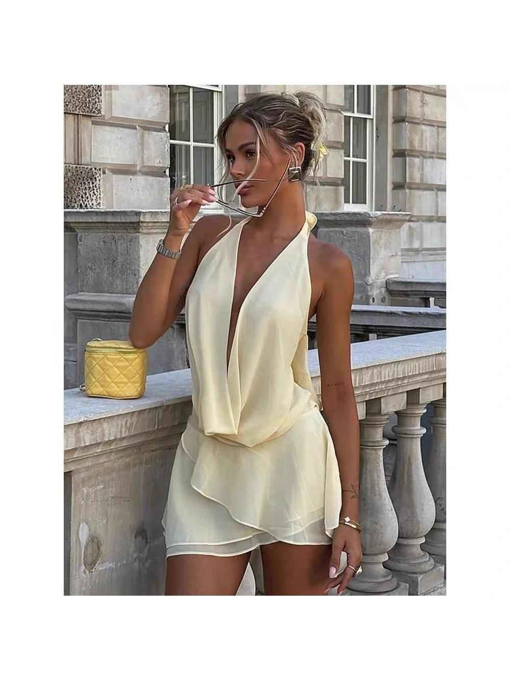 Sunset Drift Halter Mini Dress