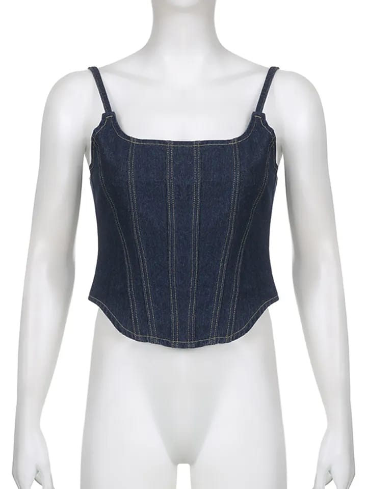 Denim Corset Top