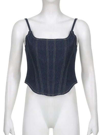 Denim Corset Top