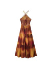 Halterneck Tie Dye A line Dress