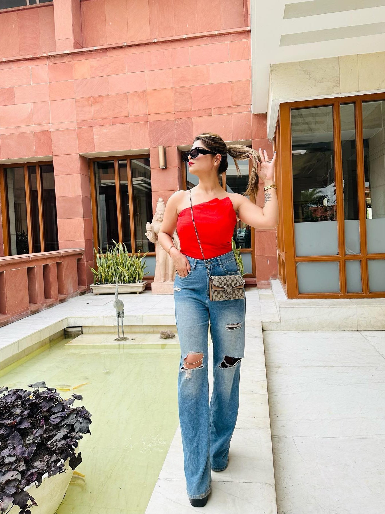 Asymmetric Bustier Top