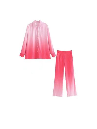 Pink Tie Dye Oversized Shirt & Pants Coord Set