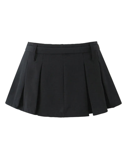 Belted Boning Corset Tube Top & Flare Skirt Coord Set with belt