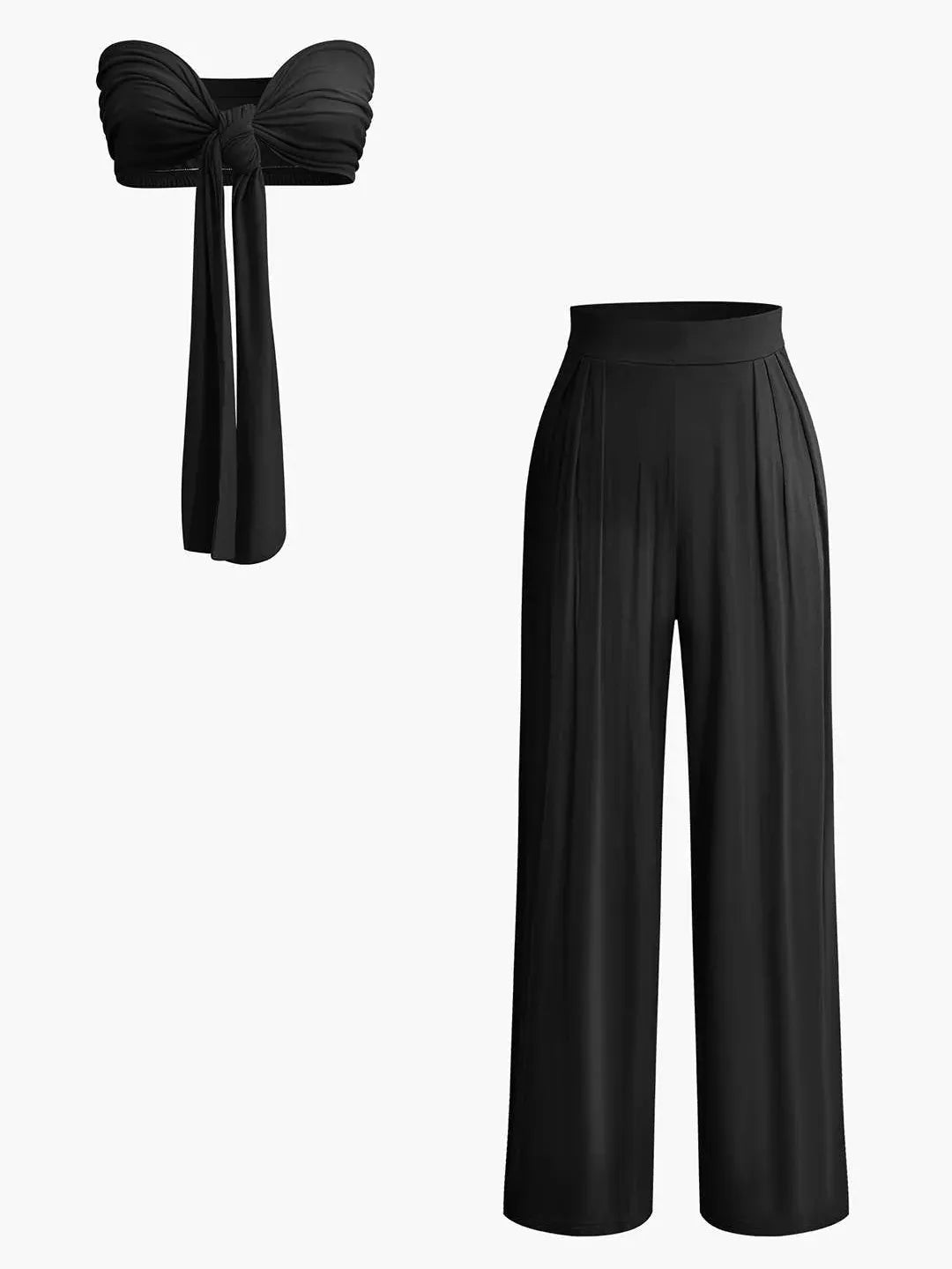 Knotty Bandeau Top & Pants Coord Set