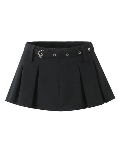 Belted Boning Corset Tube Top & Flare Skirt Coord Set with belt