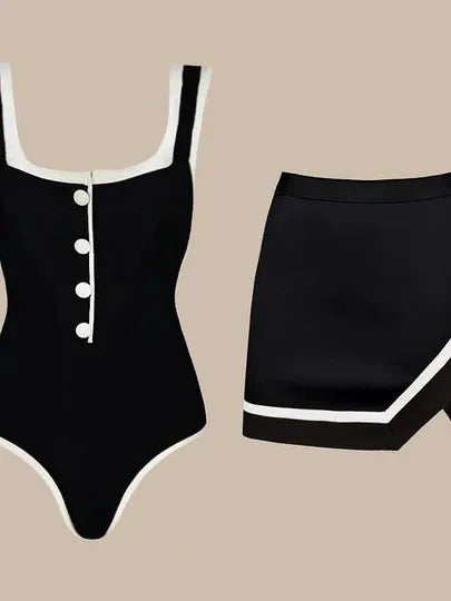 Blondie Bikini with Skirt Swimsuit Set