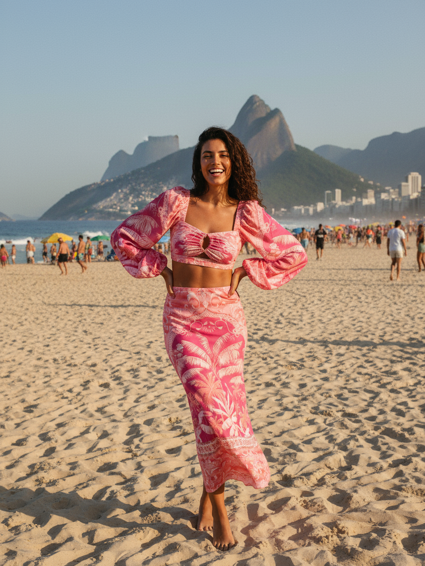 Floral Print Ruffles Sleeve Top & Sarong Skirt 3 Piece Swimsuit Set