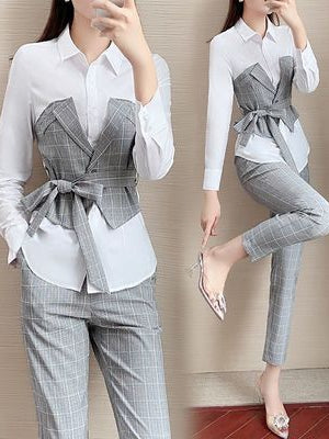 Waist coat Style Shirt & Pants Formal Coord Set