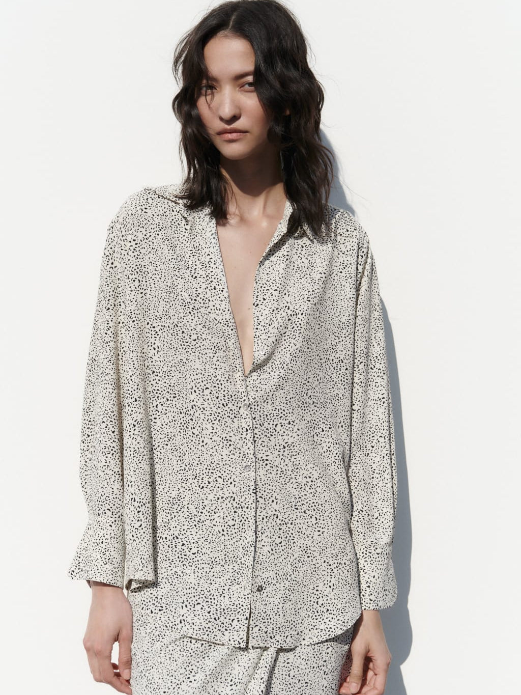 Animal Print Shirt & Skirt Coord Set