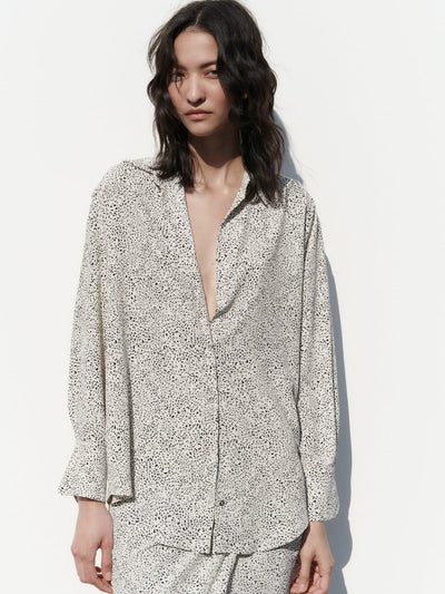 Animal Print Shirt & Skirt Coord Set