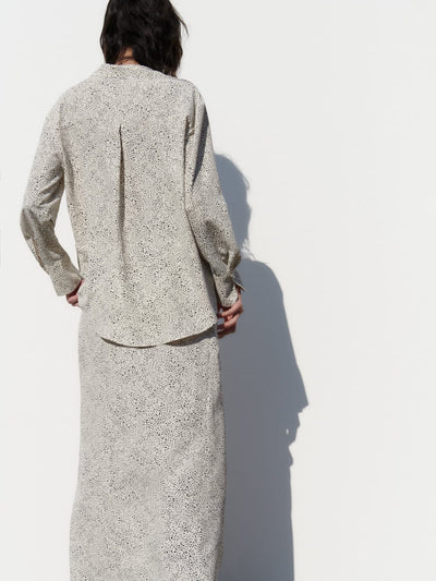 Animal Print Shirt & Skirt Coord Set