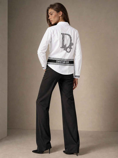 CD  Print  Cotton Shirt