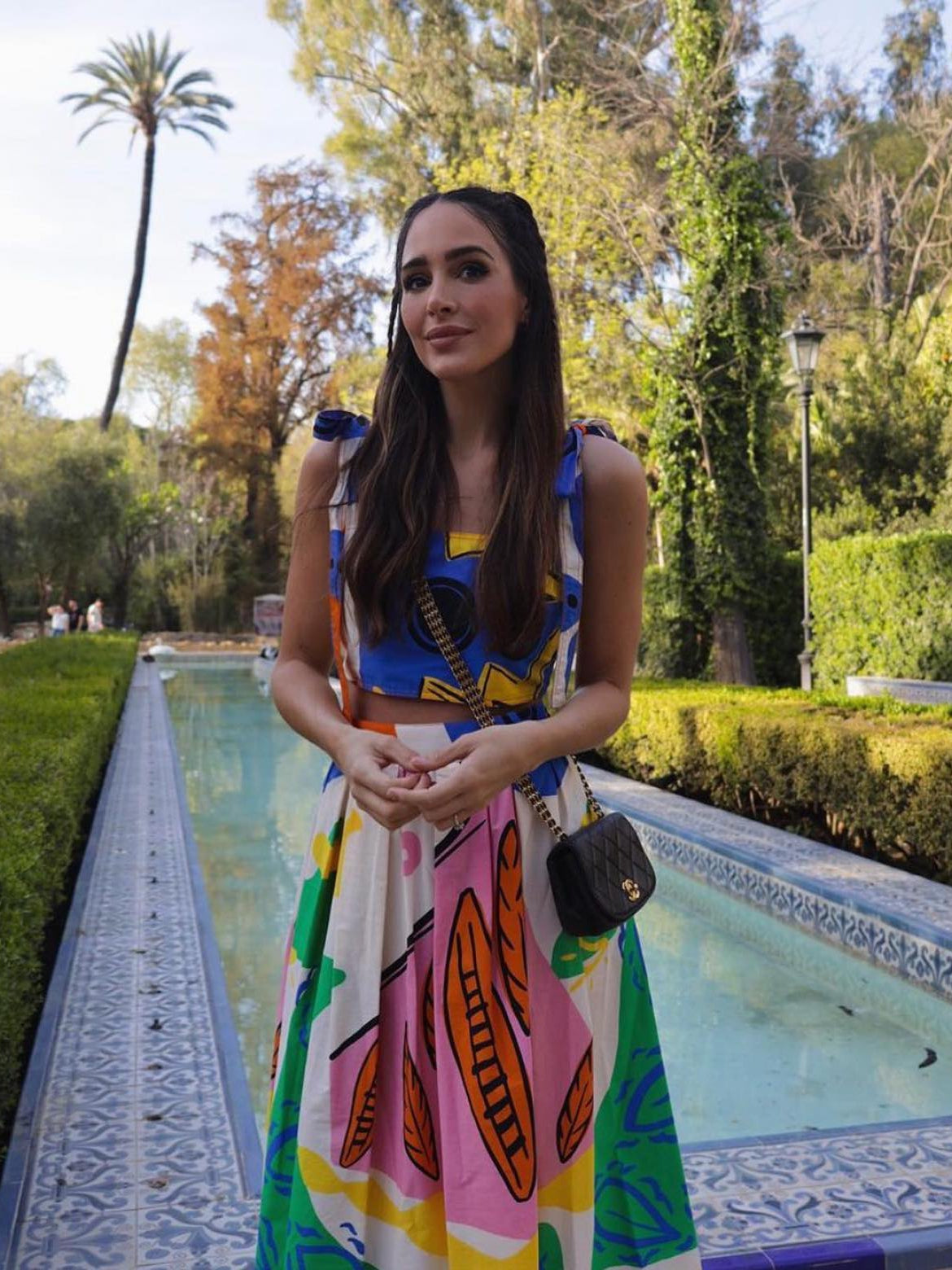 Floral Print Crop Top & Skirt Coord Set