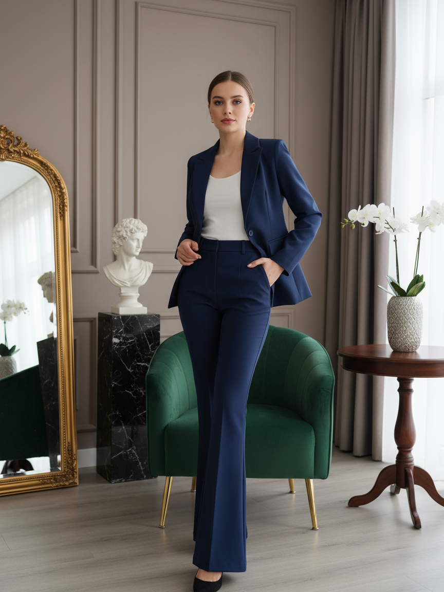 Long Blazer & Pant Coord Set