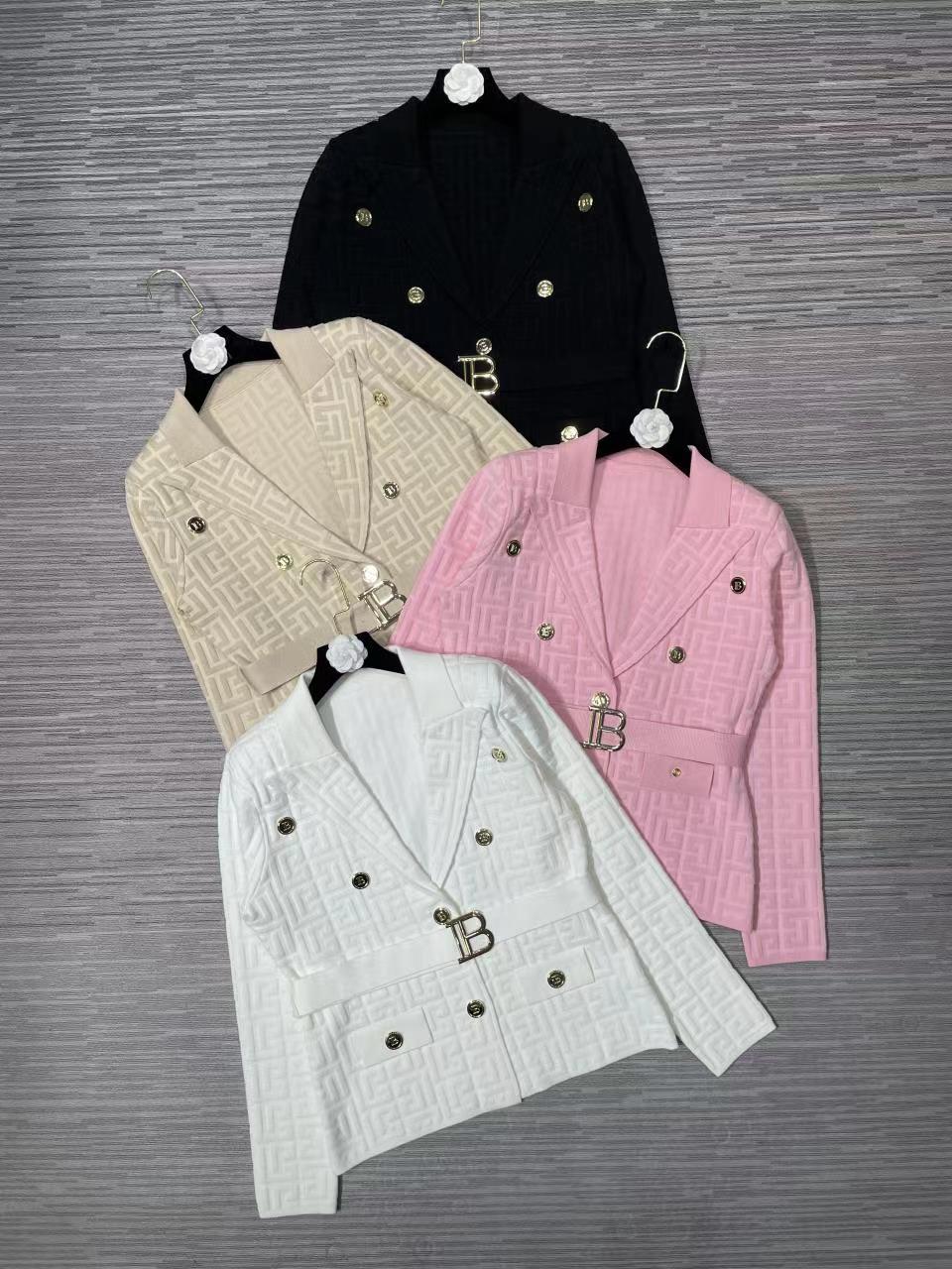 Print Short Blazer With Belt