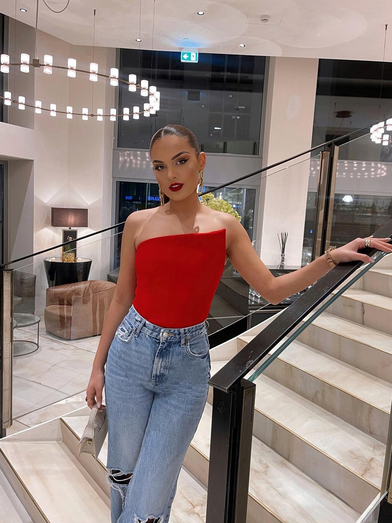 Asymmetric Bustier Top