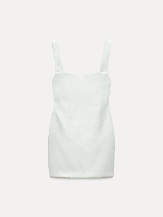 Sleeveless Short Dress With Belt