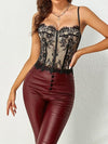 Spaghetti Strap Boning Corset Lace Brallete Top