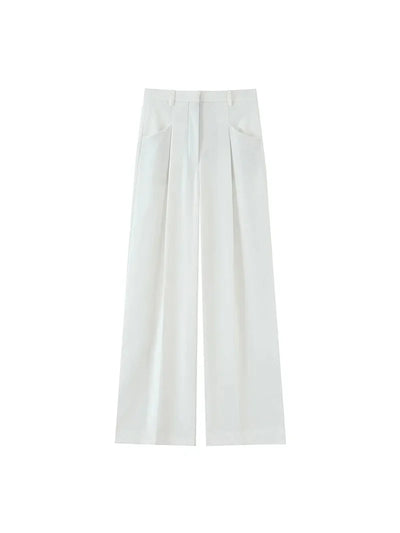 Long Vest Blazer & Wide Leg Pants Coord Set