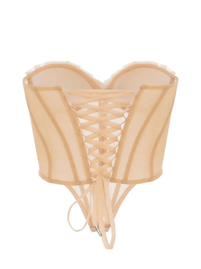 Shell Pleated Corset Top