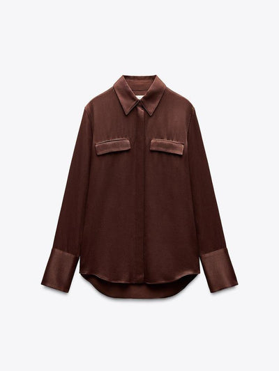 Full Sleeves Satin Shirt