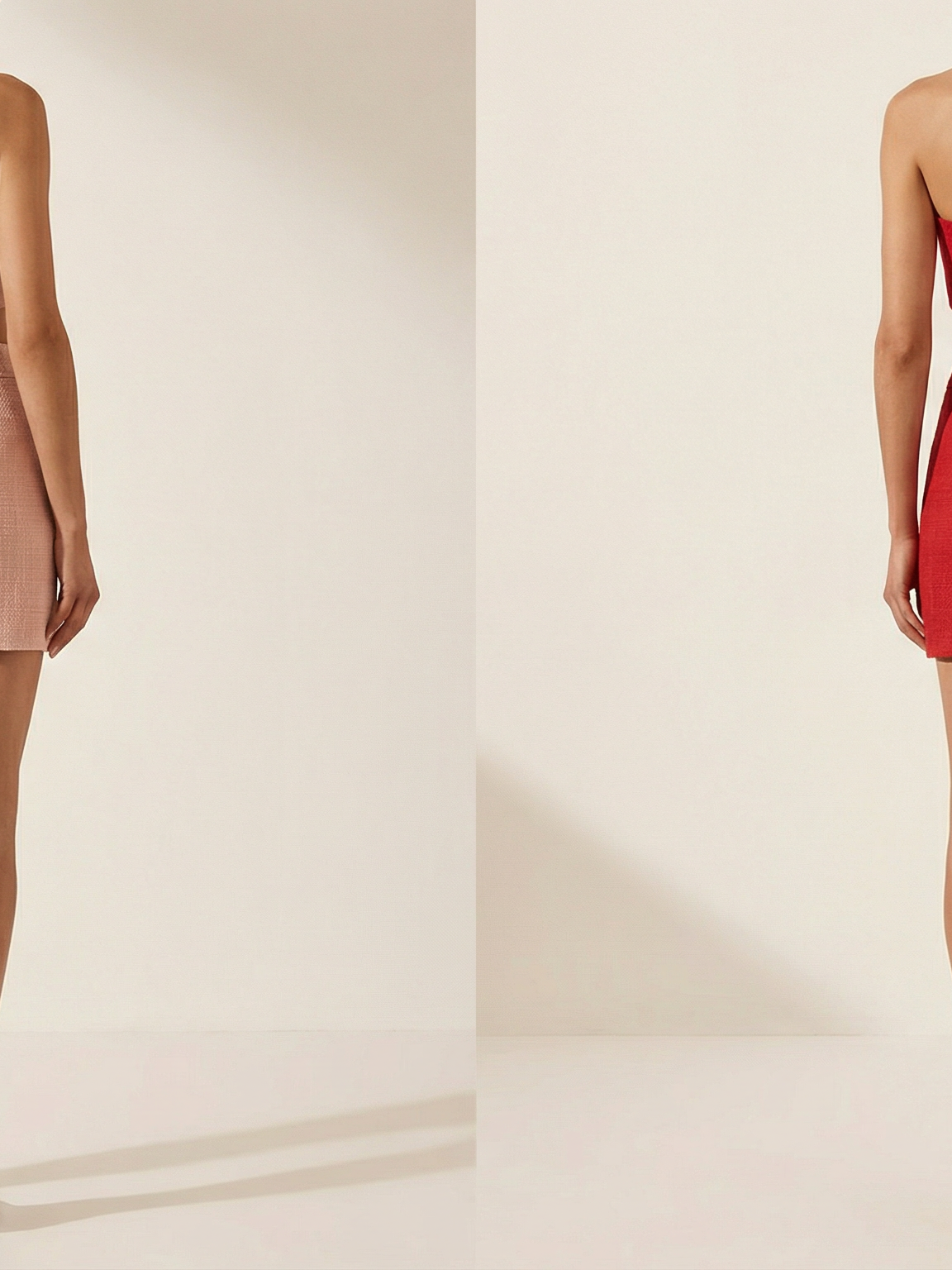 Textured Strapless Crop Top and Mini Skirt Co‑ord Set