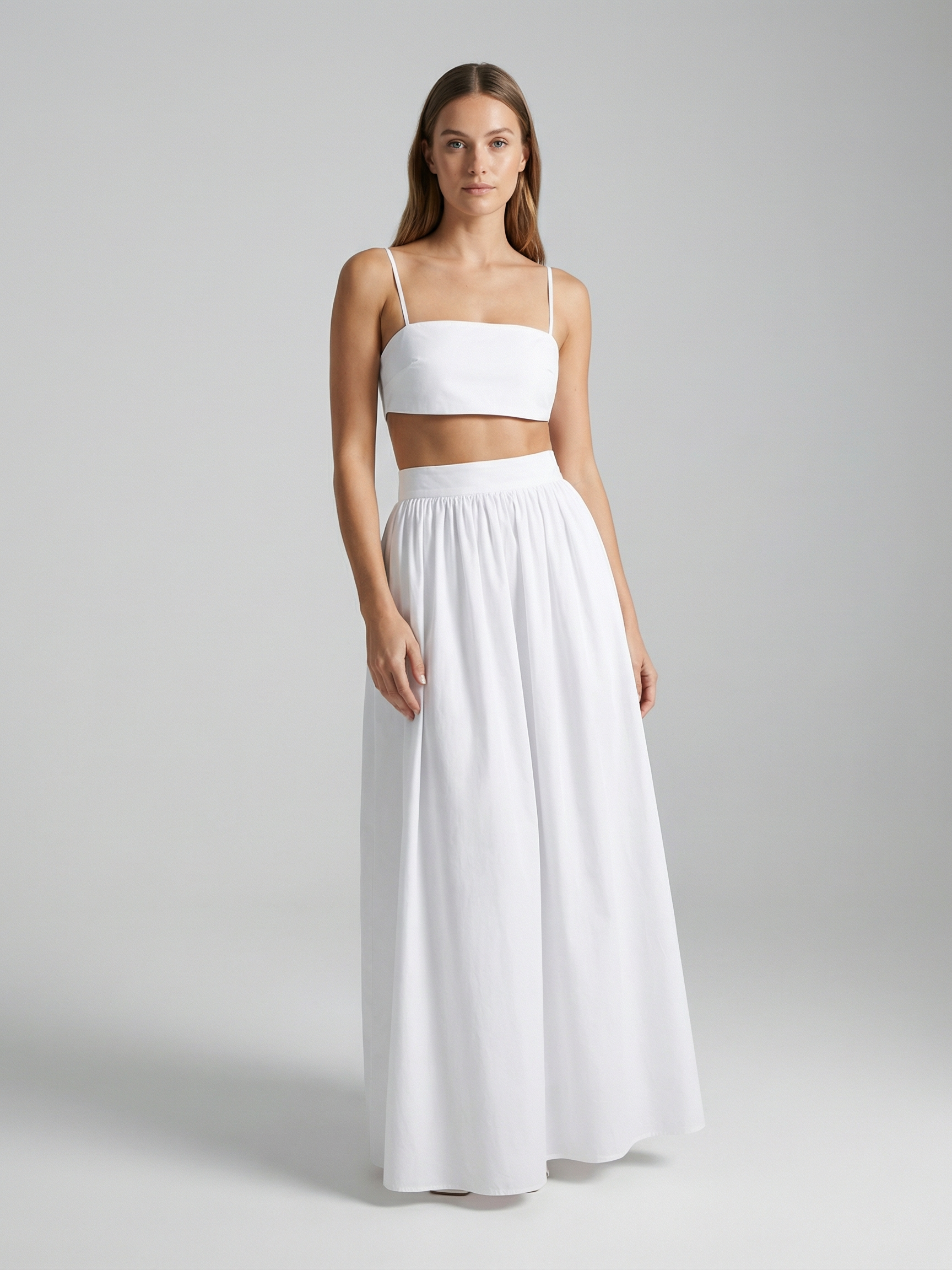 Spaghetti Strap Crop Top & Maxi Skirt Co‑ord Set
