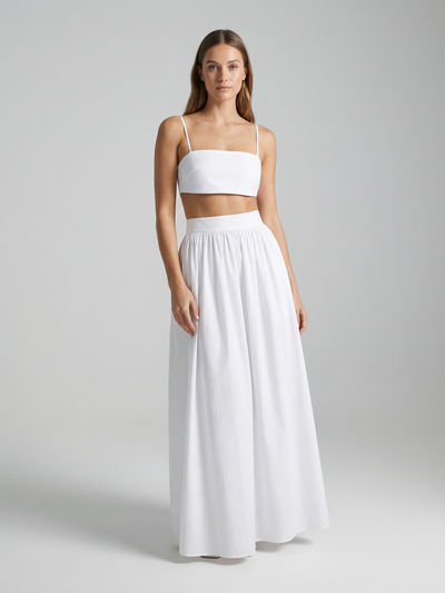 Spaghetti Strap Crop Top & Maxi Skirt Co‑ord Set
