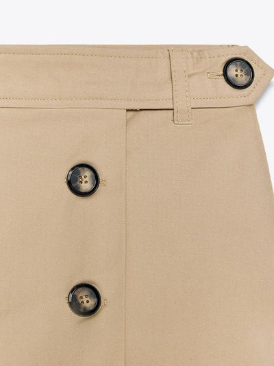 Belted Sleeves Crop Top & Skorts Coord Set