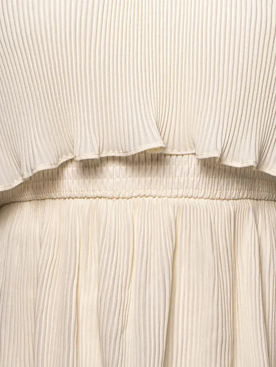 Strapless Ruffle Tiered Smocked Frill Dress