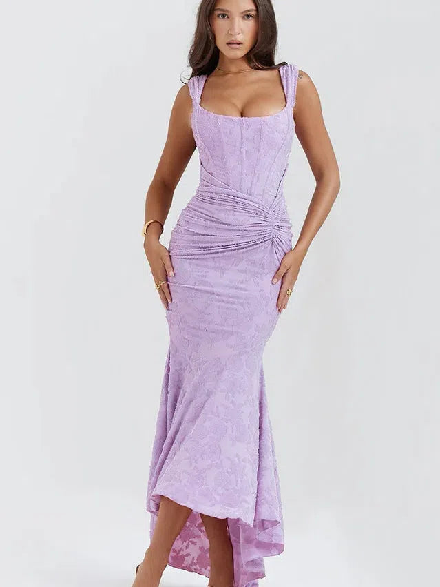 Bardot Off Shoulder Mermaid Maxi Dress