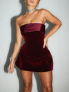 Velvet Tube Short Dress